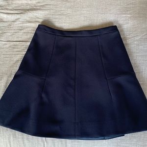JCrew navy a-line mini-skirt NWT